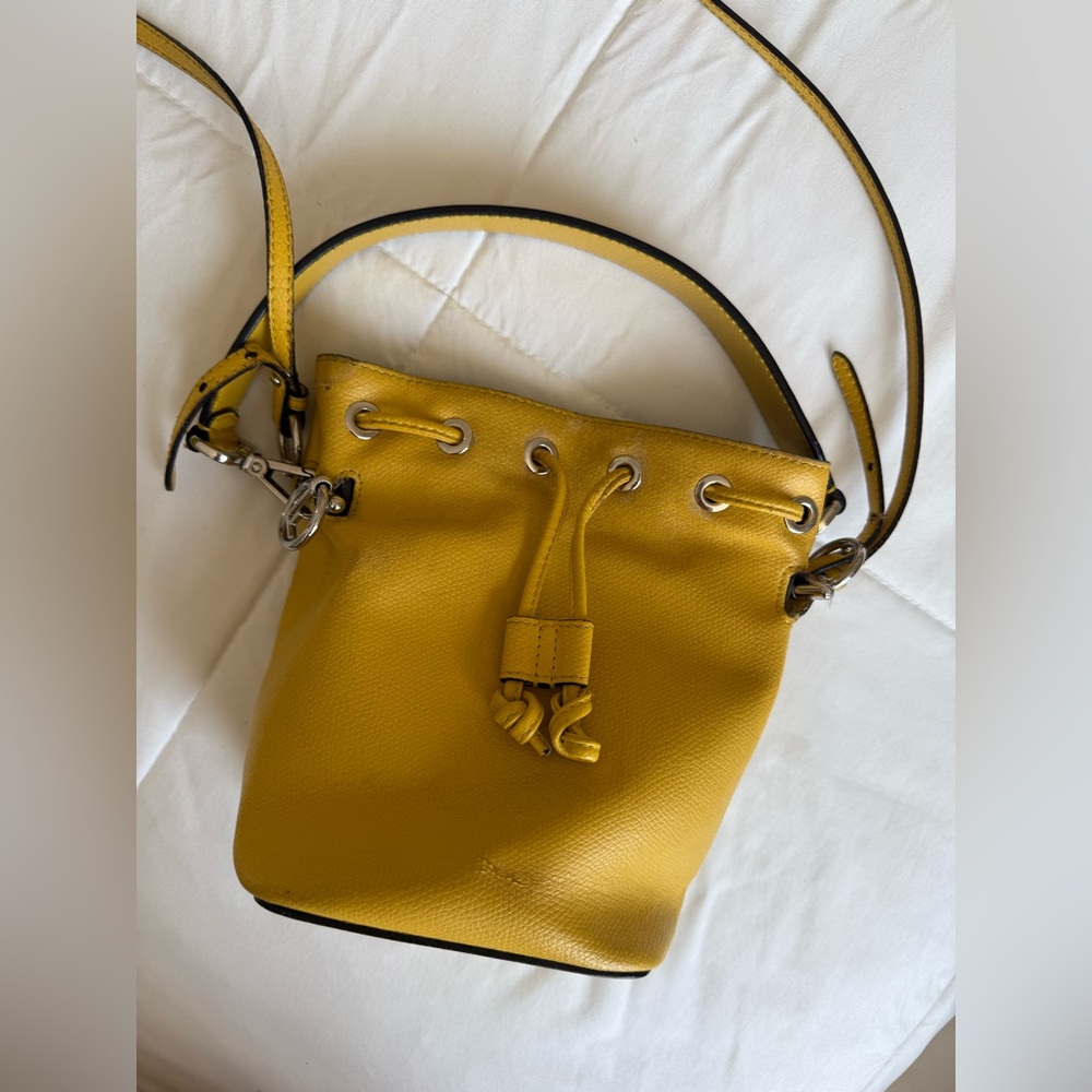 Fendi - Yellow Leather Bucket Bag